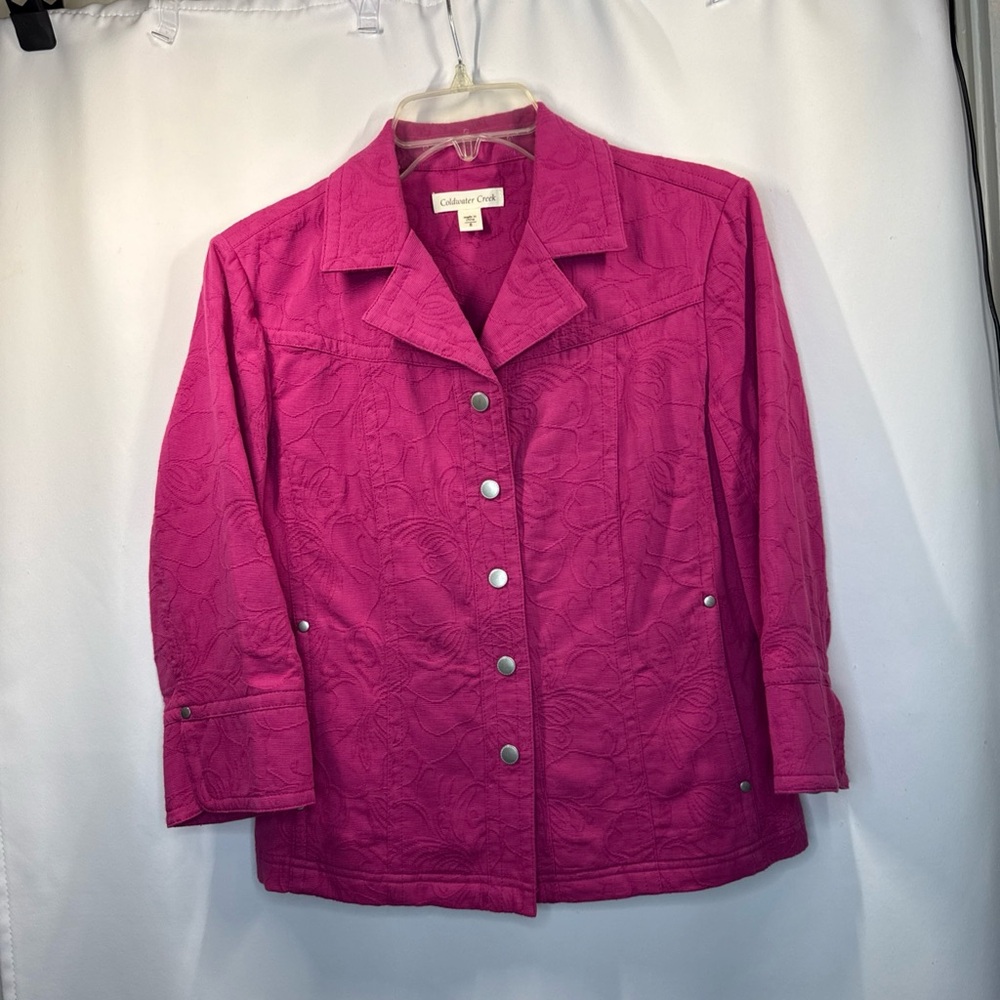 Coldwater Creek Fuchsia Jean Jacket